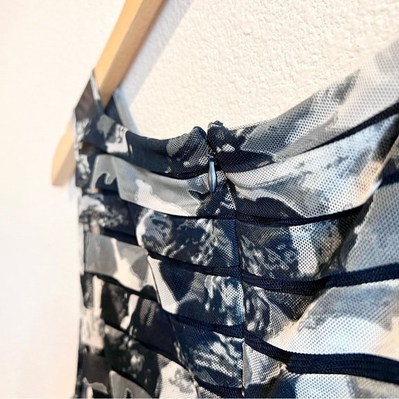 Adrianna Papell Women's Black Floral Sheath Knee Length Dress 8 Formal Party EUC - Picture 7 of 12